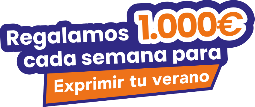 Regalamos 1.000€ cada semana para exprimir tu verano